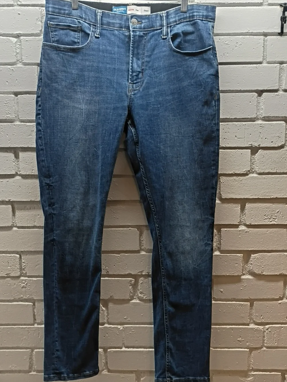 Old Navy Men's Slim Stretch Jeans in Washed Blue 36x32 5 Pocket
